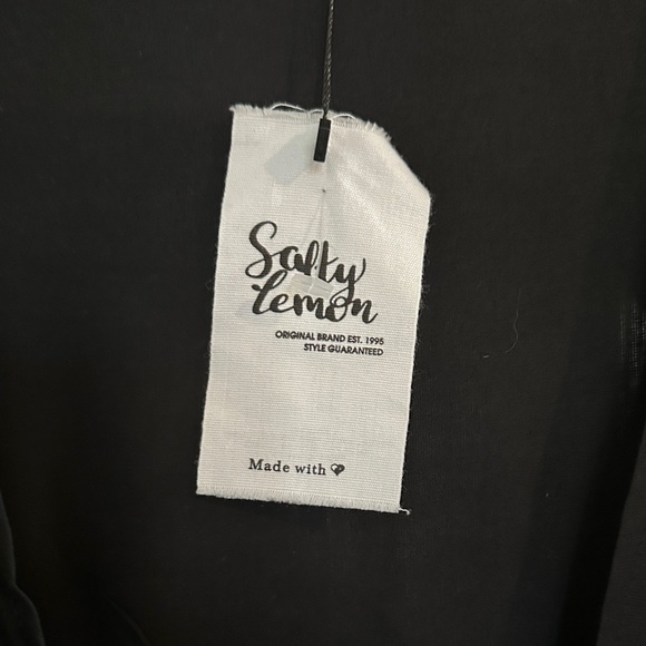 Salty Lemon Black Long Sleeve Dress L-34.5'' / W17.5'' - Picture 4 of 6